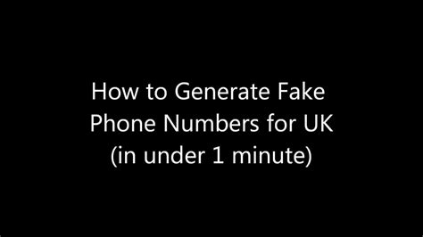 uk dummy contact number.